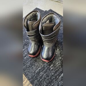 CARTER’s Light Up Soles, Easy On/Off Toddlers Black Snow Boots Size 12